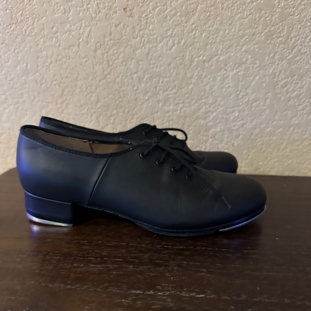 Bloch Lace Up Techno Tap Dance Leather Shoes Women's Black Size 7.5